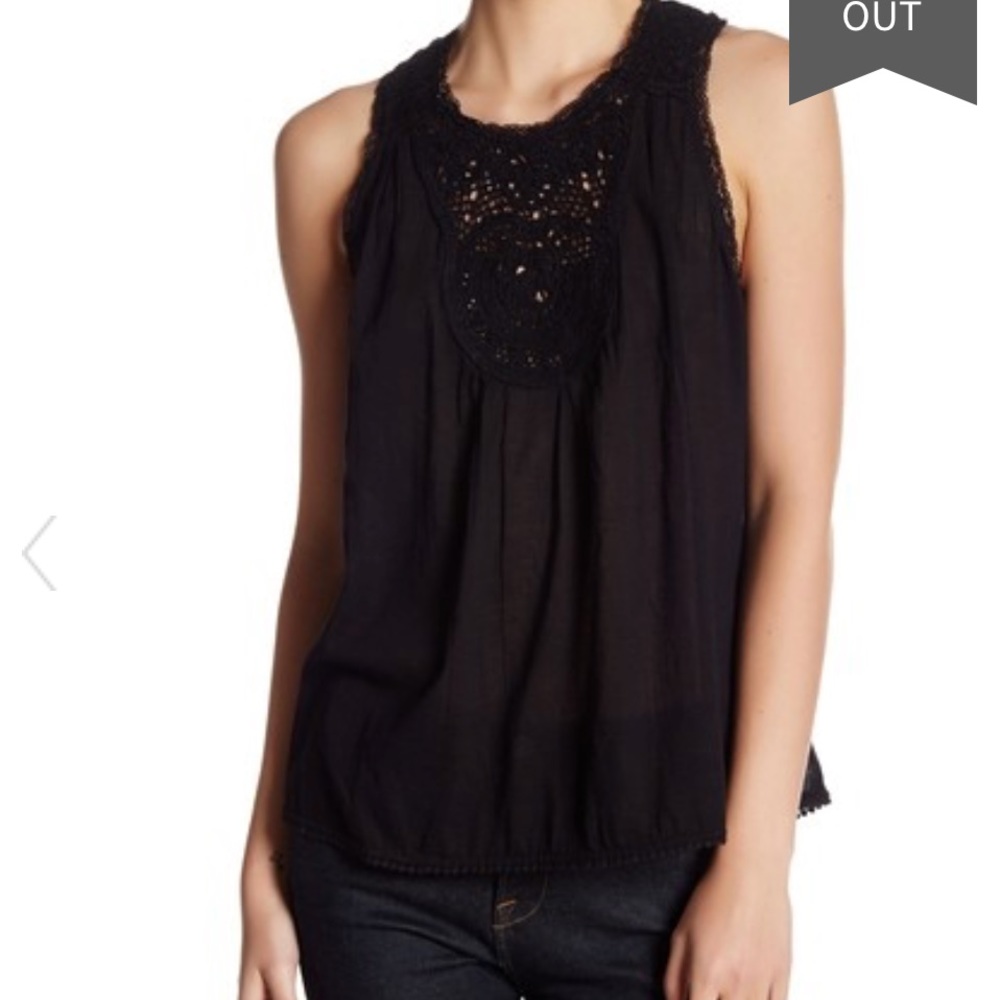 Joie Tatou Cotton Crochet Tank